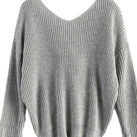 🔥HOT!🔥WOVEN KNOT SWEATER - GRAY - Picture 4 of 8